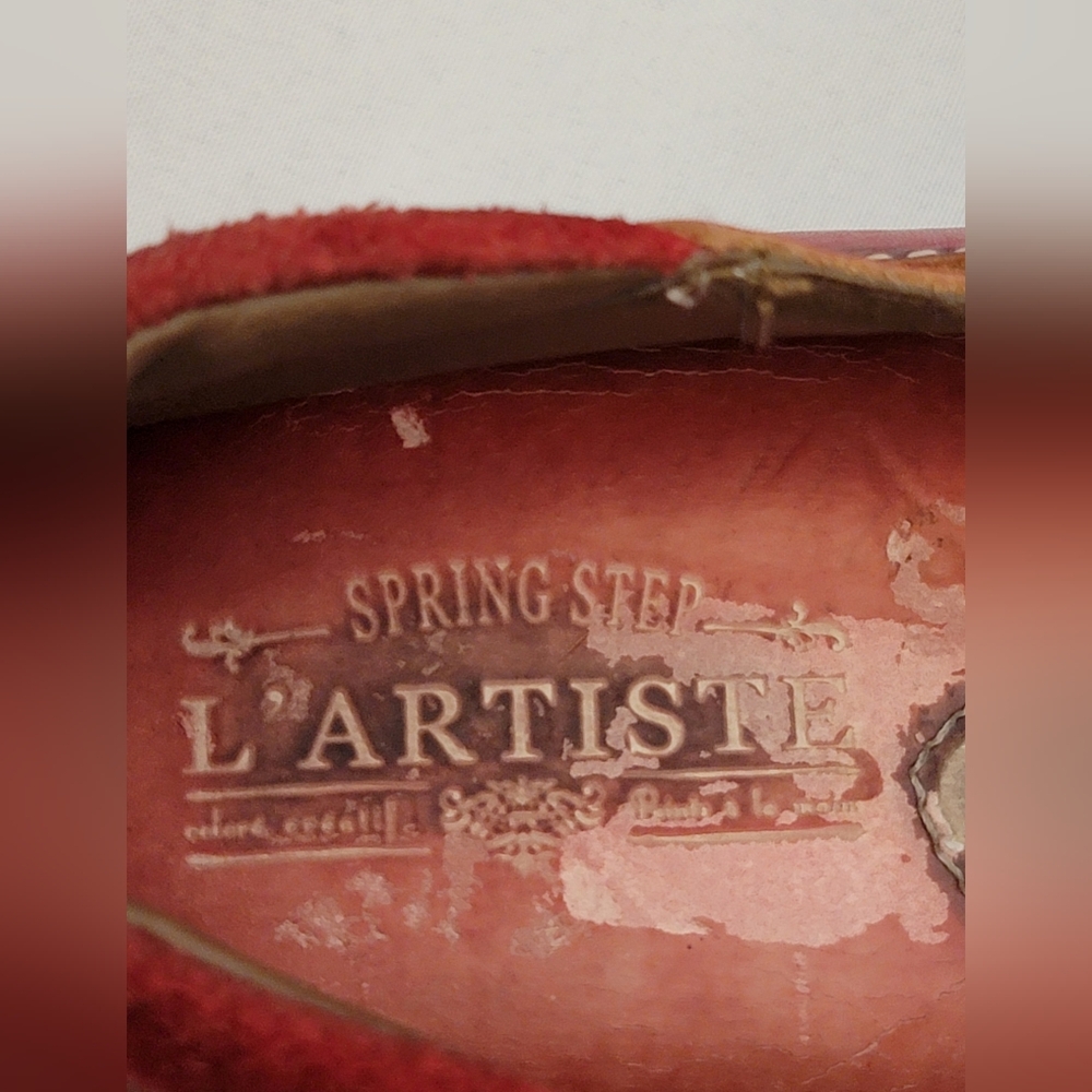 L'Artiste Spring Step Burbank Red Floral Women's Loafers/Clogs Size 41/9.5-10 - Picture 2 of 9